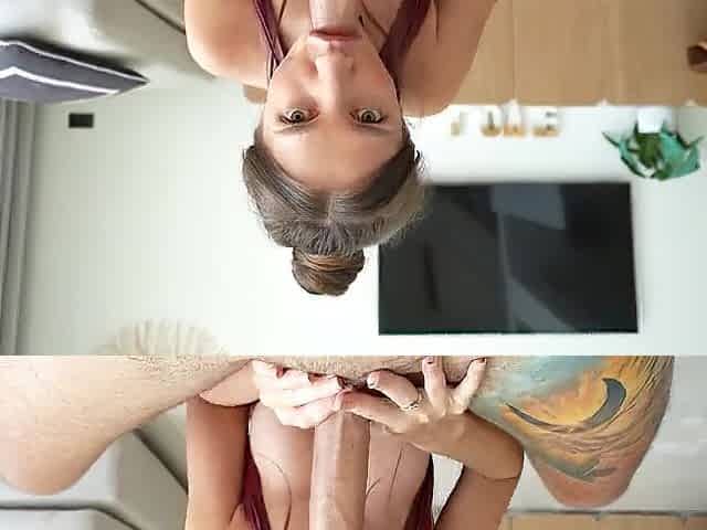 POV Fellatio Monster Dick, Cum Play, Gulp