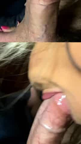 hot amateur milf giving blowjob and getting fucked