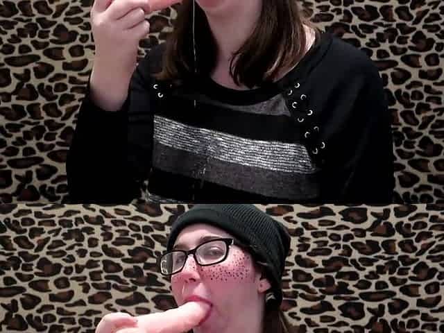 Nerdy Angel Practices Sloppy Oral pleasure Technique
