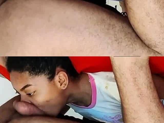 Stepdaughter Throat Fucked, Face Covered in Cum