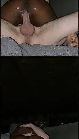 Black step sis rides White step bro untill they one as well as the other cum