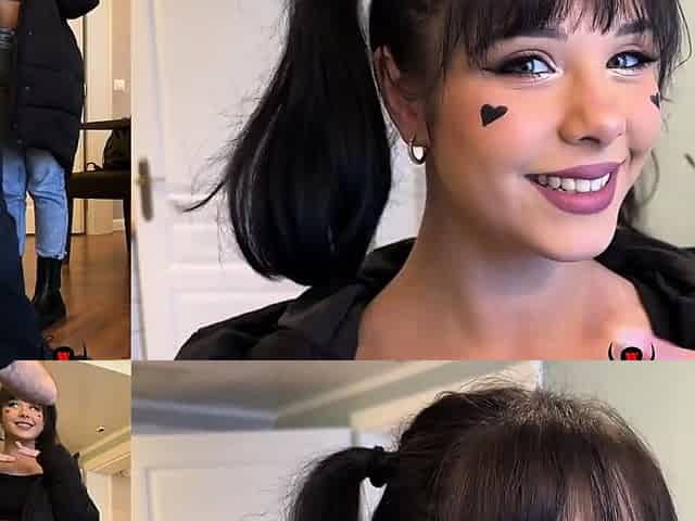 Cute brunette young hookup amateur teen blowjob