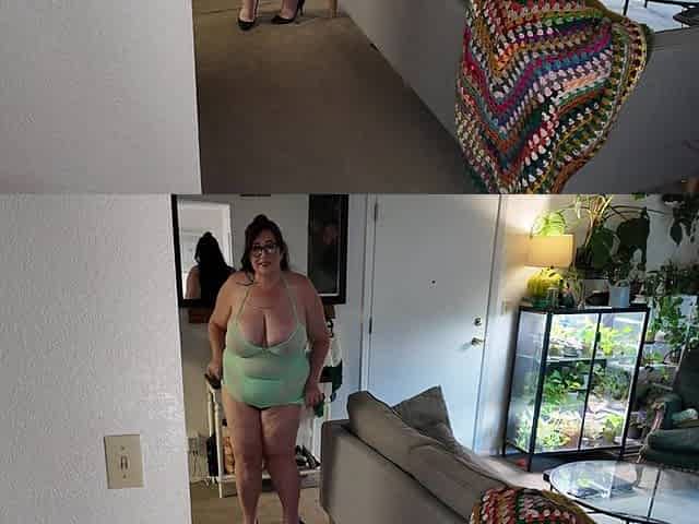 Curvy Big Tit BBW MILF Catwalk and Strip