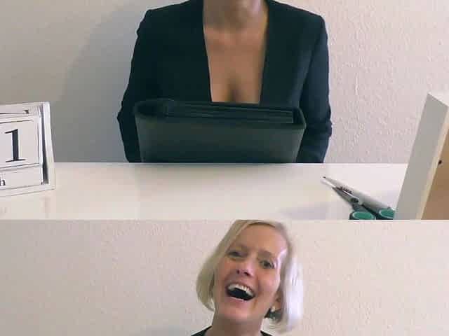 Blonde Mom with big boobs toying and cumming
