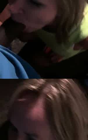 Amateur Blonde Blowjob handjob Huge Facial