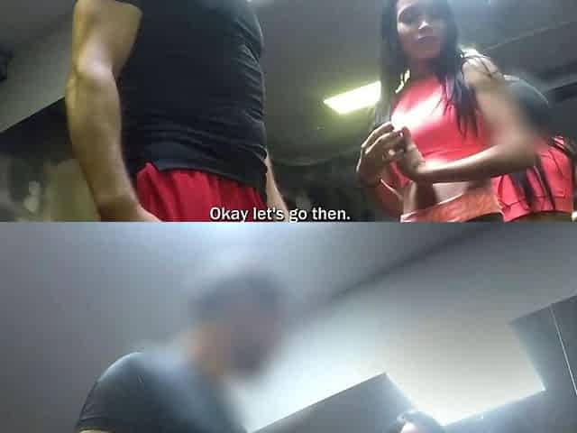 This CURVY LATINA craved a gym hookup