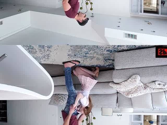 Stepdaughter Swallows Stepdads Cock After He Scares Away Her Boyfriend
