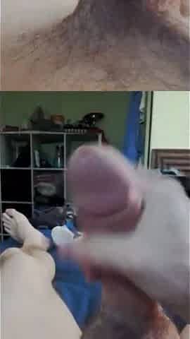 Squirting cum all over myself.