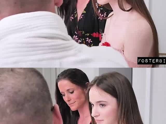 Foster Parents Make Cute Teen 18+ Fulfill The Debtors Needs