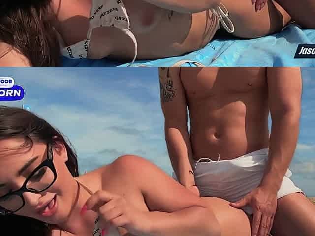 Italian Teen 18+ Sucks My Knob On Barcelona Beach