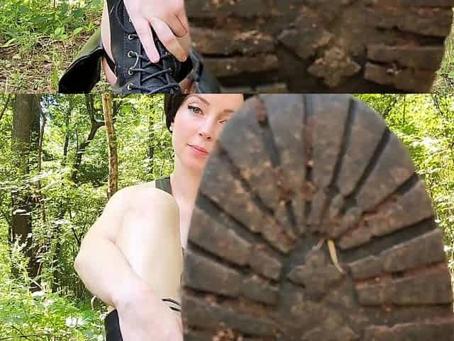 Kinky brunette in hot foot fetish action