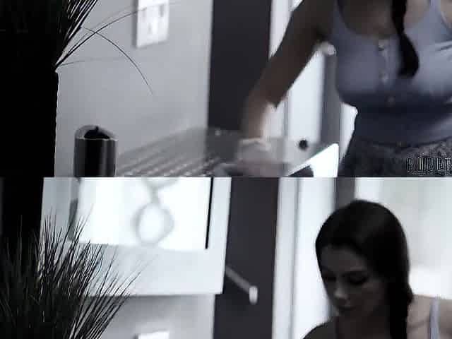 PURE TABOO. Wealthy dude intimidates his European maid into cleaning for him in the naked