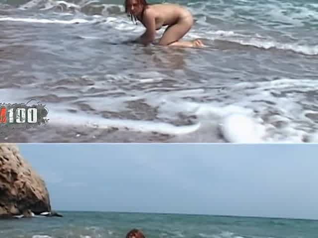 Eva-nort: Sexy Wet Babe Playing with Her Nude Body in the Water