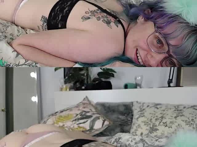 prone sex toy tease with feet view