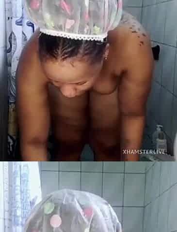 Hawt Afro Woman Pees After Shower