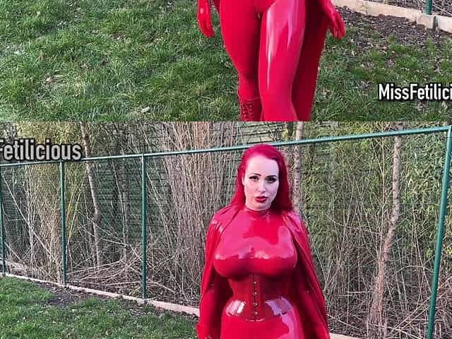 Latex Superhero Miss Fetilicious