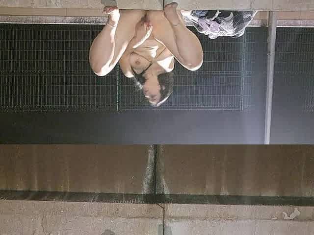 Public Outdoor Squirting Masturbation on the Train Line