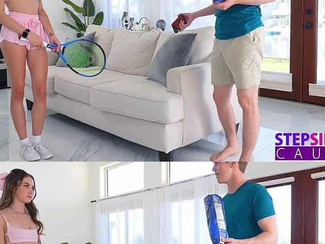 Tiny Tennis Star Daisy Fox Supplicates Stepbro to Cum All Over Her Ovulating Cunt