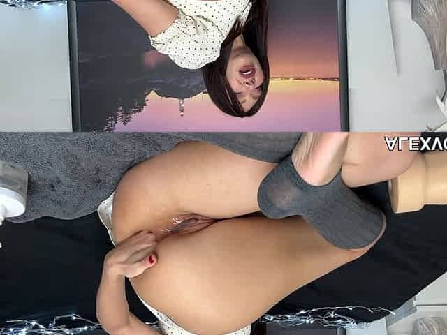 Hotkinkyjo in Toeless Socks Take Johnthomastoys Huge Dildo in Ass, Big Gape, Self Fisting & Anal Prolapse