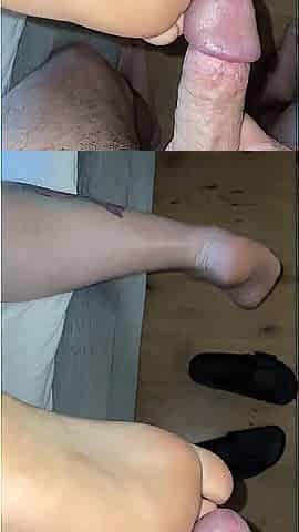 Amateur footfetish cum on petite toes