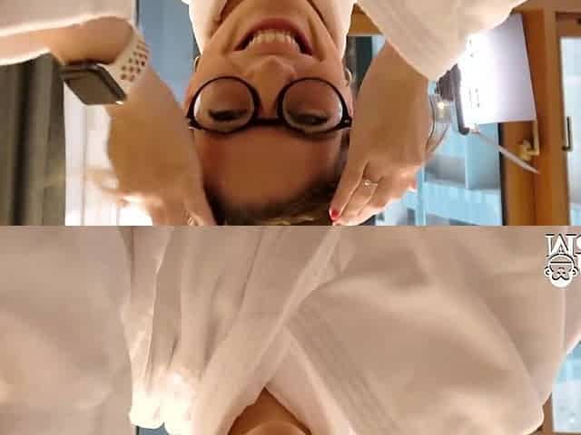 Italian chick Sara Bell sucks and screws a unyielding wang