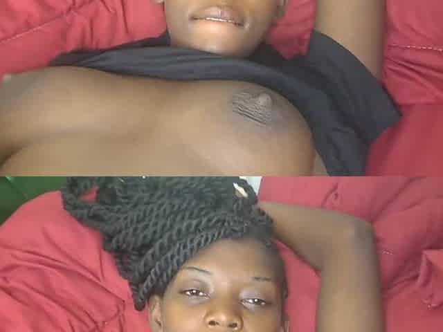 Ebony Afro beauty needs large rod