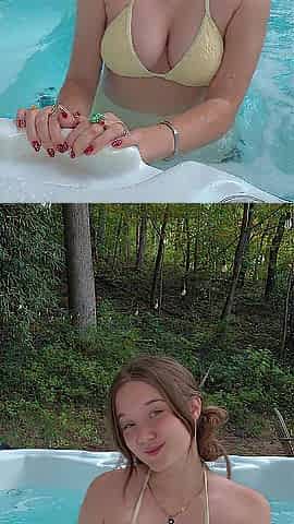 SableHeart Bikini Tease - Cute Little Teases - Swimming in the Hawt Tub a Flawless Date night