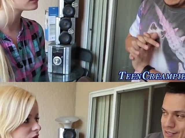 Blonde Teen 18+ Gets Pussy Jizzed