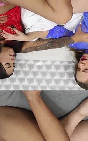 Venus and Raquel in Amazing Tit Sucking and Lesbian Scissor Action!