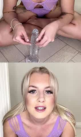 Puffy peach blondes solo toy action