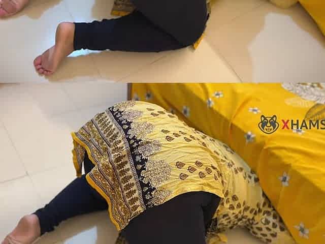 Girlfriend Fucked by Boyfriend When She Stuck Under Bed!