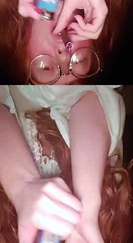 Amateur blondie solo anal masturbation