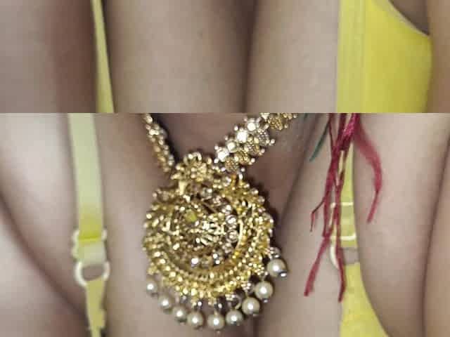Yellow Saree Hot Breast Nipple Licking