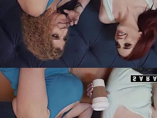 Lesbo mother I'd like to fuck Sara Jay Eating Redhead Aria Carson's Pleasant Twat!