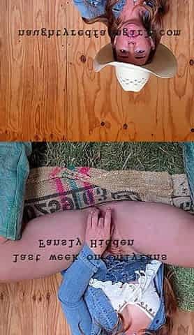 Redhead Fucks Herself Like Crazy All Over the Farm