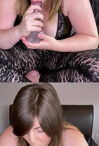 Milf brunette masturbating with toy ass