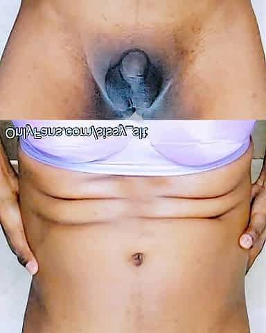Black sissy tey hard to void urine on own throat in upside-down position