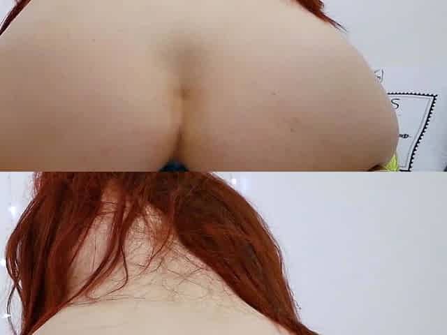 Amateur redhead Emma anal and cum swallow