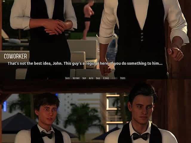 Domino Beach 1 - John Saves a Man's Life in the Beach After He Got Fired From His Previous Job (sfw)