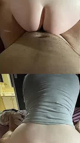 Massive booty bounces on large rod