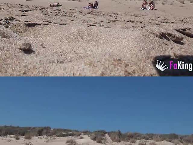 Hot sex on the public beach