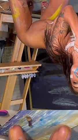 Artist Monika Fox Picture Using Vagina & Fucked All Holes Big Dildos, with Double Penetration, Prolapse & Squirt