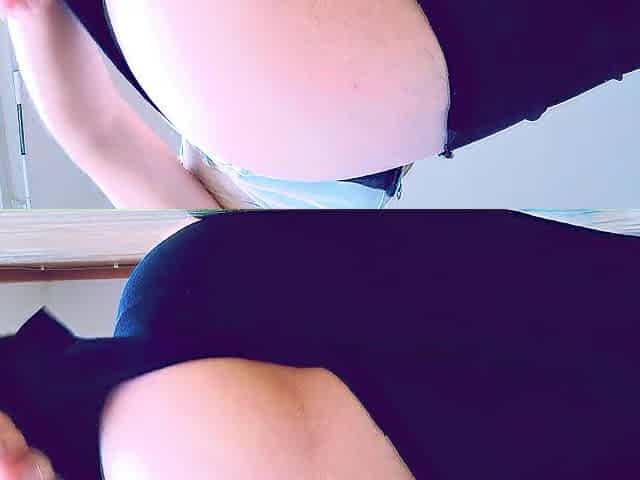 large round cheeks: Raven cuts off her panties and oils up her large butt