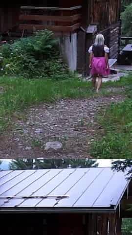 Cum Eating Blondie From France Sucking and Riding Cock at Cabin