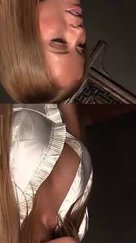 Pretty Nikki Delano gets naked and ready to suck big dick from gloryhole