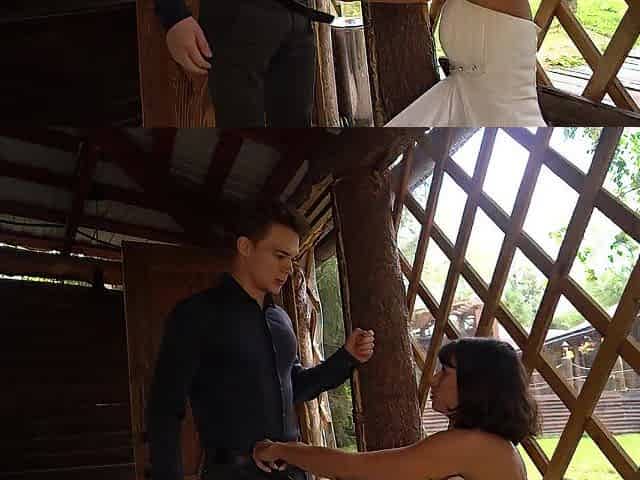 Lover Spunk fountain Inside Bride at Wedding