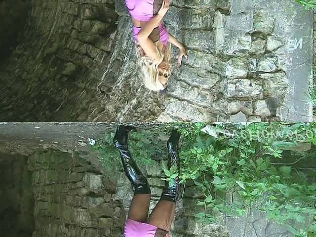An outdoor session with a wicked blond cutie