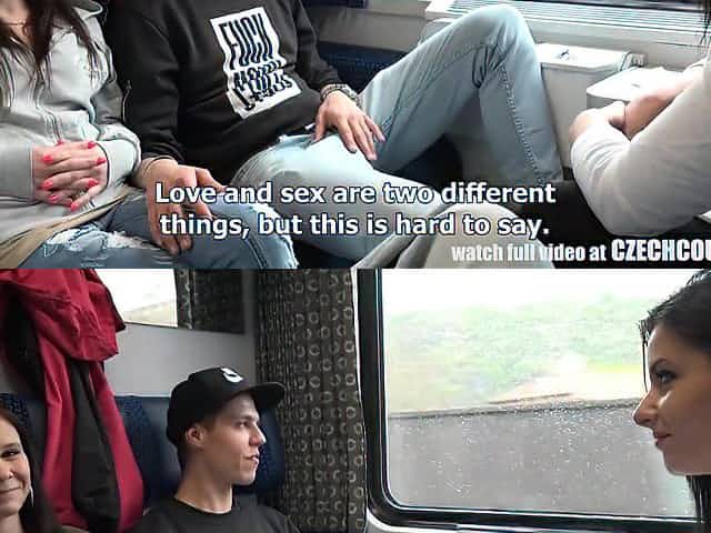 Foursome Swingers Sex In The Train Featuring Alex Black