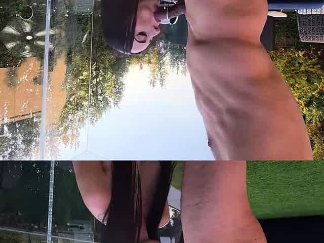 Violet Voss Sex Bot Rides Reverse Cowgirl Outdoors