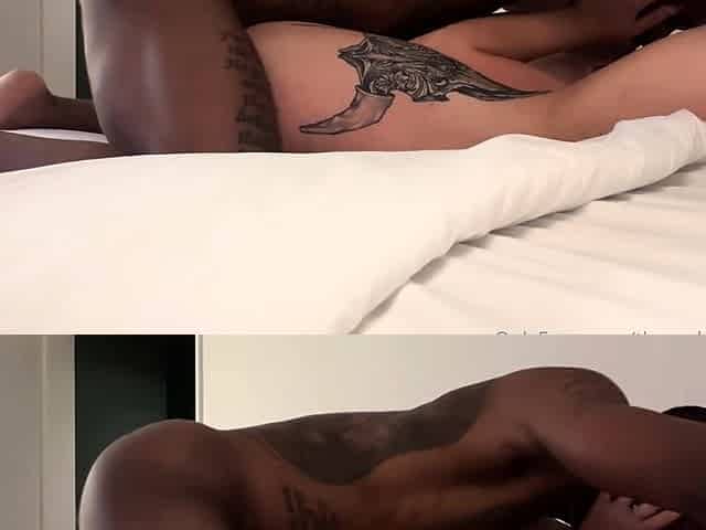 Blonde ass nailed hardcore by a giant black dick